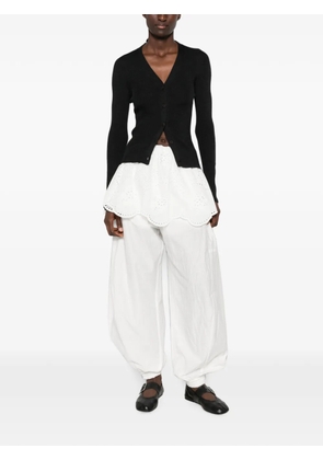 Cecilie Bahnsen ribbed-knit V-neck cardigan - Black