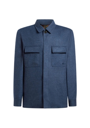 ETRO cashmere and wool cloth overshirt - Blue