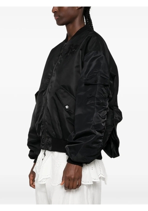 Cecilie Bahnsen bow-detail ruched jacket - Black