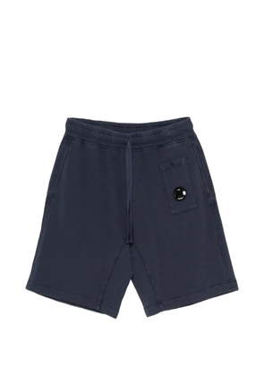 C.P. Company logo-patch drawstring shorts - Blue