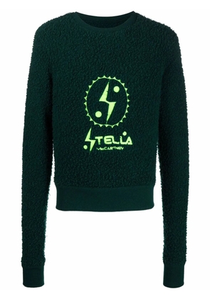 Stella McCartney embroidered textured jumper - Green