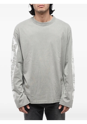 Diesel logo-print long-sleeve T-shirt - Grey