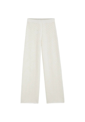 BOSS crochet-knit wide-leg trousers - Neutrals