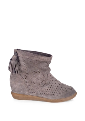 Isabel Marant Vintage perforated tassel ankle boots - Grey