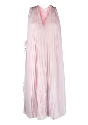 PUCCI feather-embellished silk dress - Pink