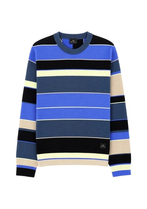 Paul Smith striped organic-cotton sweater - Blue