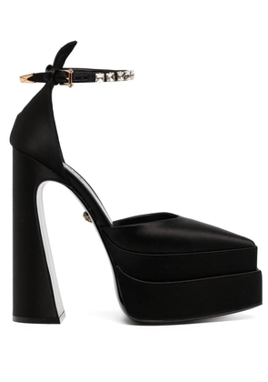 Versace 120mm satin platform sandals - Black