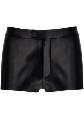 Ferragamo nappa-leather mini shorts - Black