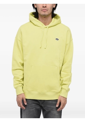 Diesel logo-patch pouch-pocket hoodie - Yellow