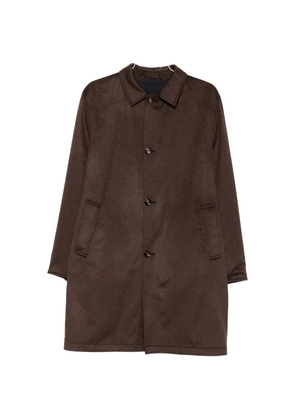 Kired cashmere single-breasted coat - Brown