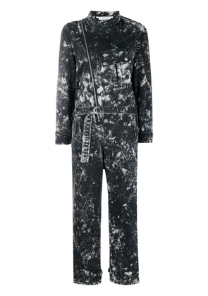 Stella McCartney Holly galaxy-wash denim jumpsuit - Black
