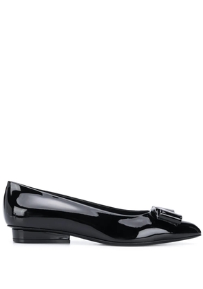 Ferragamo Viva bow embellished ballerinas - Black