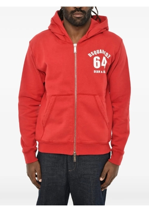 DSQUARED2 logo-print zip-up hoodie