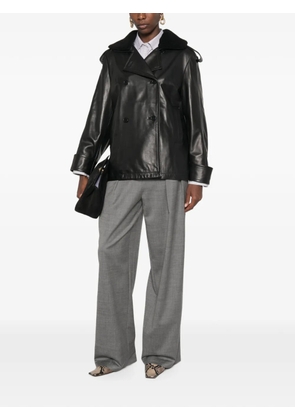 Salvatore Santoro shearling-collar double-breasted jacket - Black