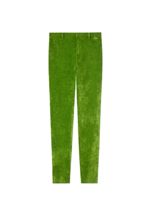 Gucci logo-plaque slim-fit trousers - Green