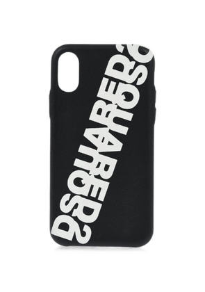 DSQUARED2 logo-print iPhone X case - Black