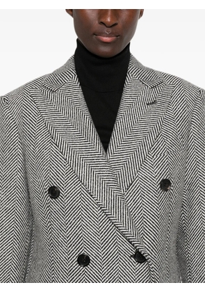 ERALDO herringbone double-breasted coat - Grey