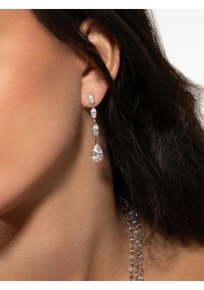 Fantasia by Deserio marquise pear-drop earrings - Silver
