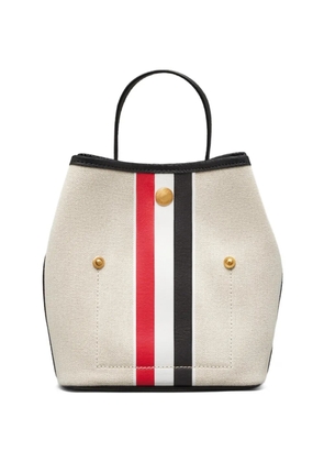Thom Browne RWB Stripe bucket tote bag - Black