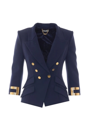 Elisabetta Franchi double-breasted logo-cuff jacket - Blue