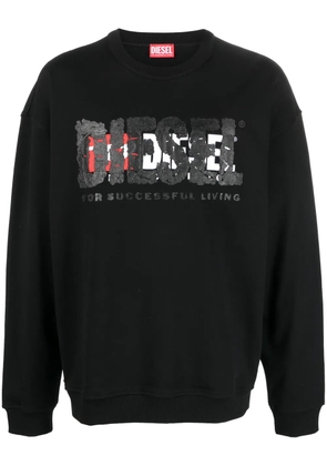Diesel logo-print cotton sweatshirt - Black