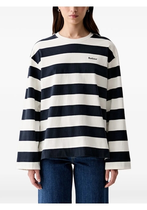 Barbour Cartmel striped-pattern long-sleeved T-shirt - White