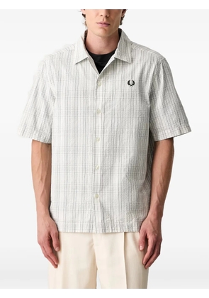 Fred Perry check-print short-sleeve shirt - Neutrals