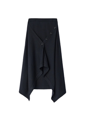 LEMAIRE buttoned skirt in merino wool blend - Black