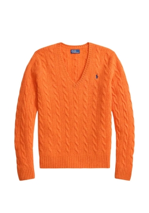 Polo Ralph Lauren cable-knit wool-cashmere sweater - Orange