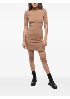 DSQUARED2 high-neck short-sleeve day dress - Neutrals