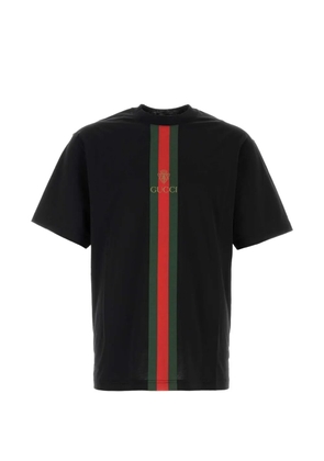 Gucci Web-stripe logo-print T-shirt - Black