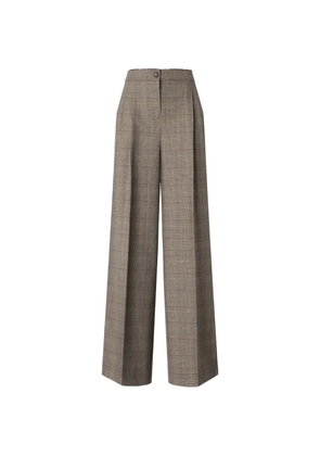 PINKO Plumeria checked straight-leg trousers - Brown