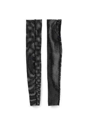 DSQUARED2 perforated fishnet-design sleeves - Black
