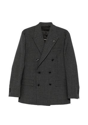 Lardini pinstripe-pattern double-breasted blazer - Grey