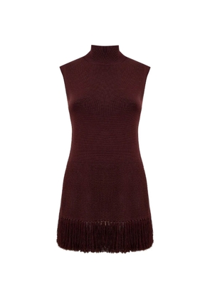 CLEA Tiama fringe-hem sleeveless knit top - Brown