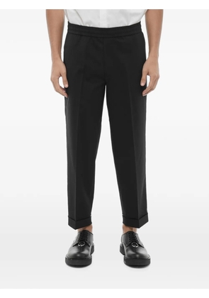 Neil Barrett elasticated-waistband turn-up trousers - Black