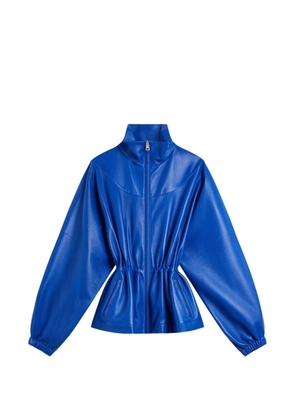 Givenchy gathered-waist high-neck jacket - Blue