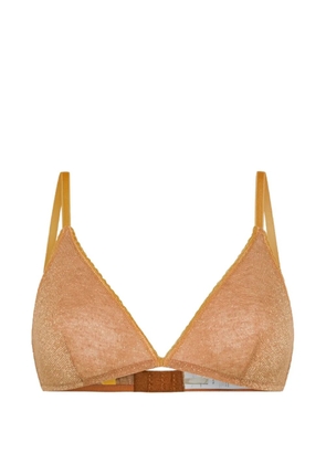 MOMONÌ Amethist lurex-jersey bra - Brown