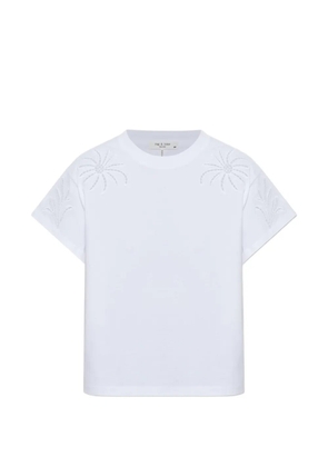 rag & bone openwork-trim T-shirt - White
