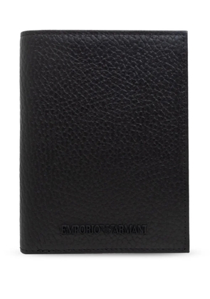 Emporio Armani logo-embossed wallet - Black