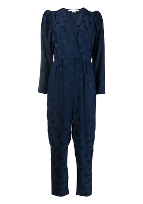Stella McCartney horse jacquard deep-V jumpsuit - Blue
