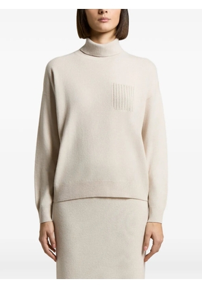 Peserico patch-pocket roll-neck jumper - Neutrals
