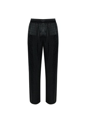 Diesel logo-jacquard elasticated-waistband trousers - Black