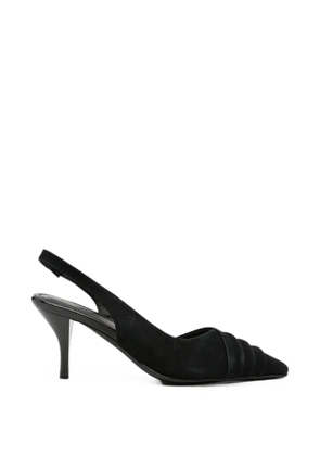SERGIO MORETTI FIRENZE ruched slingback pumps - Black