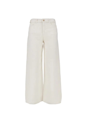 Emporio Armani J33 wide-leg cropped jeans - White