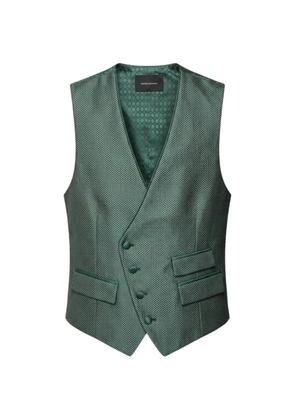 RAMON SANJURJO micro-pattern waistcoat - Green