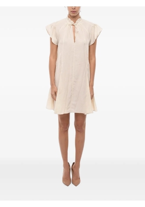 SAMSOE SAMSOE Karookh ruffle-collar mini dress - Neutrals