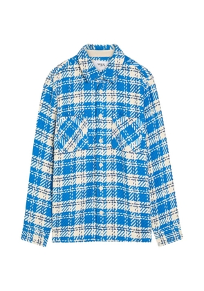 Wax London check-pattern button-down shirt - Blue