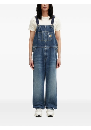 Carhartt WIP logo-patch dungarees - Blue