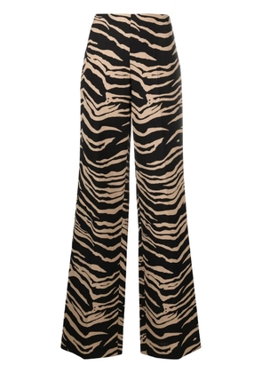 Stella McCartney high-waisted contrasting colour trousers - Brown